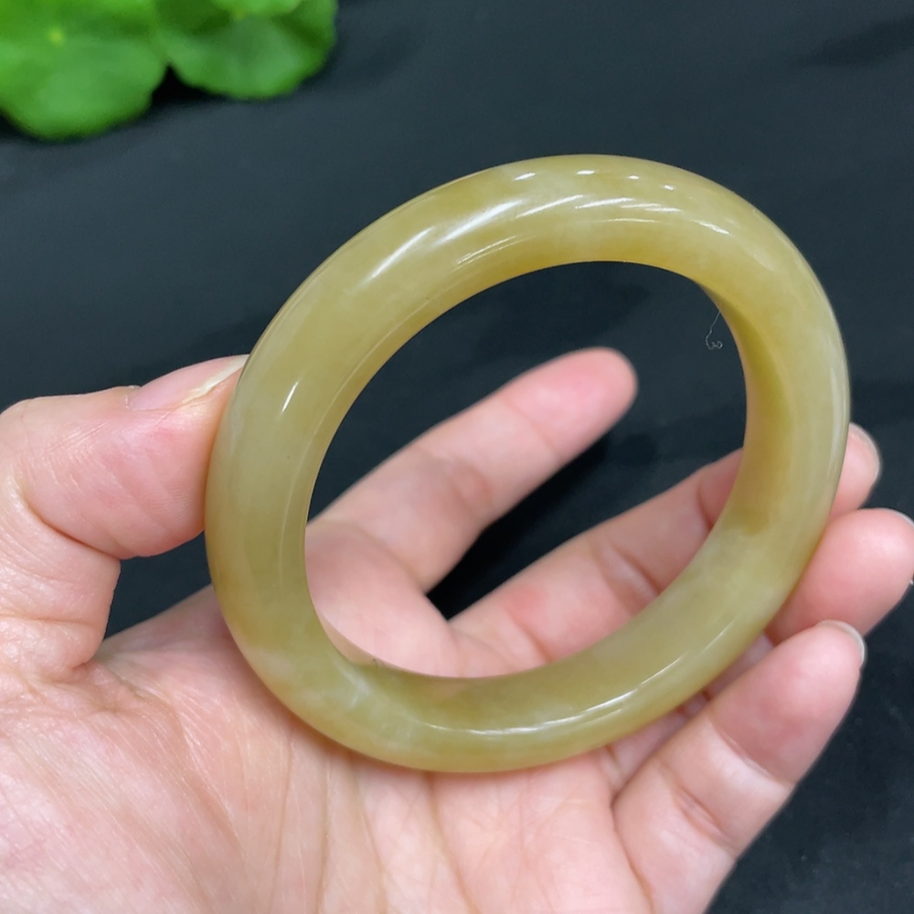 H34071983 Hetian Jade Round Bracelet Size 54.4 Total Weight Approx. 52.8g