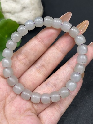 H31671040 Hetian Jade Bracelet Approx. 7.6mm Total Weight About 21.6g