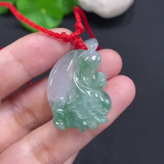 F30496458 Jadeite Cabbage Pendant (Total weight with string: approx. 8.6g)
