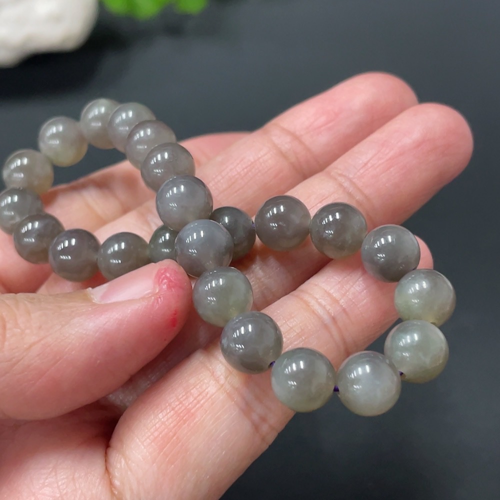 H28196713 Hetian Jade Bracelet Approx. 7.9mm Beads Total Weight Approx. 17.78g