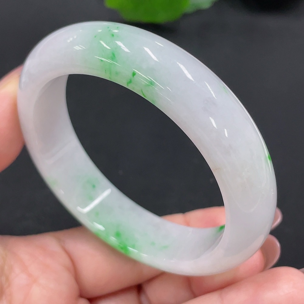 F28211968 Jadeite Round Bracelet Size 56.6 Total Weight Approximately 66.3g