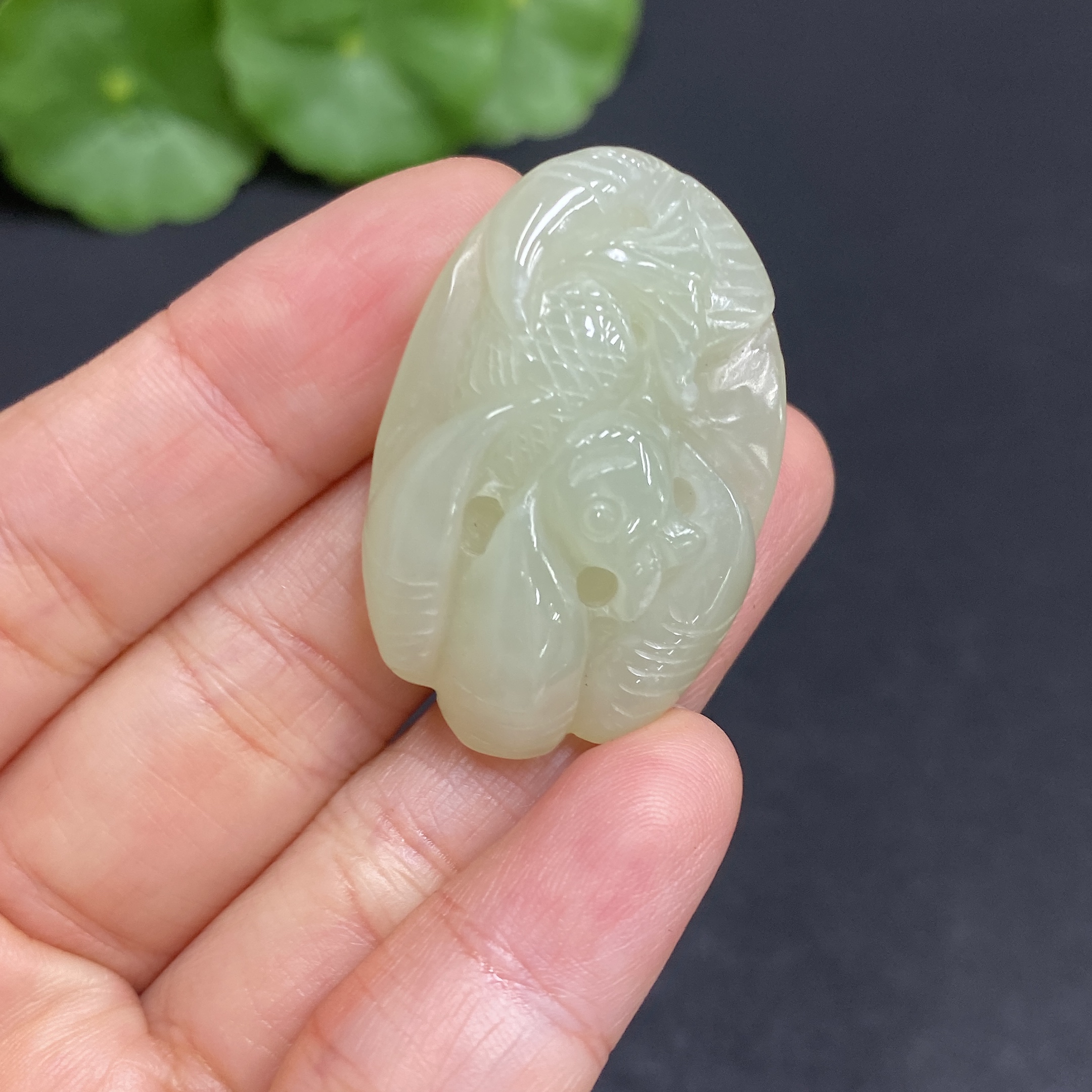H31693903 Hetian Jade Pendant - Seize the Opportunity - Total Weight Approx. 13.1g