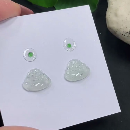 F34982261 Jadeite Inlaid Pieces Sell as a Lot