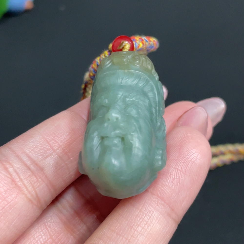 H26942739 Hetian Jade Pendant    Yellow Jambhala    Total Weight (with rope): approx. 28.7g