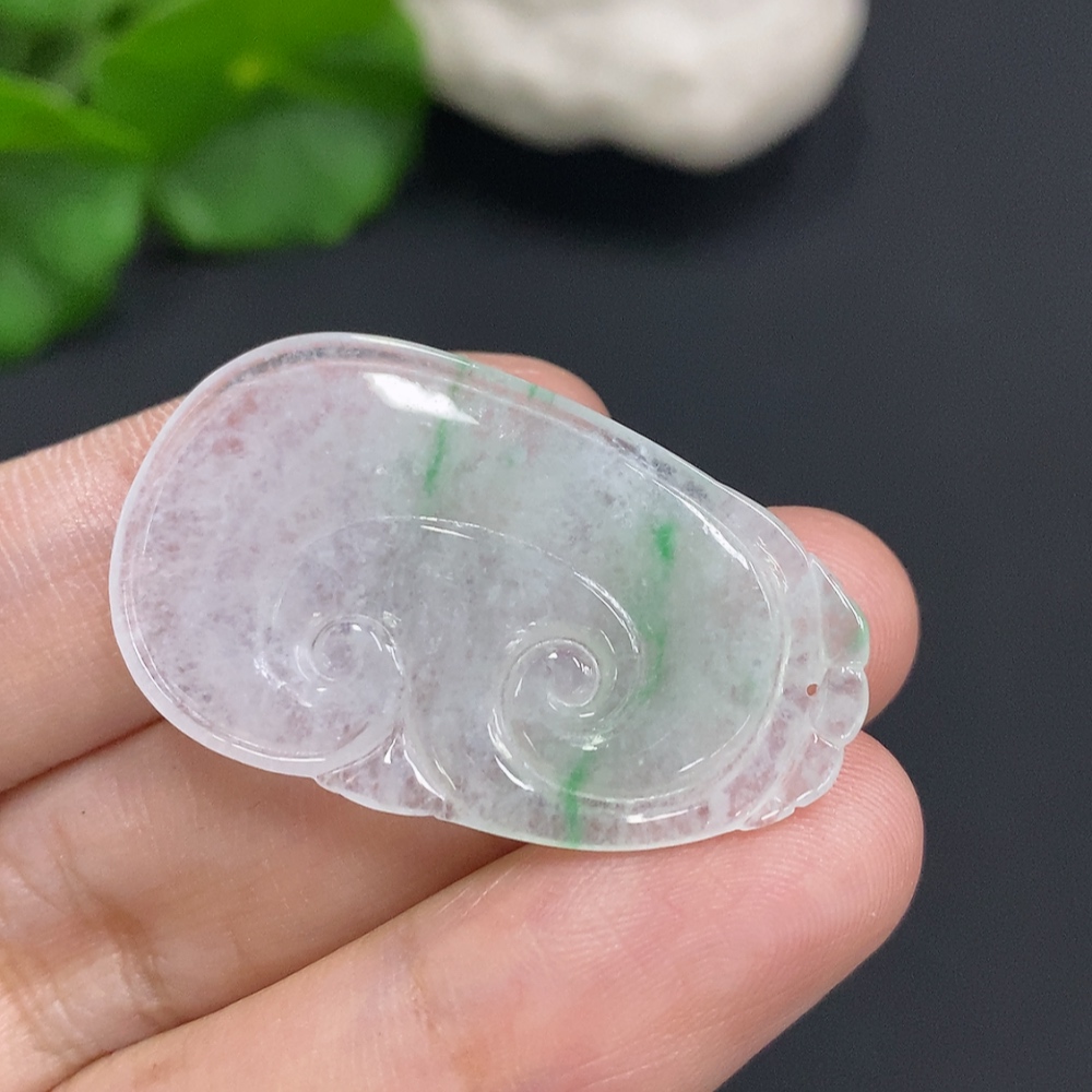 F34069916 Jadeite Ruyi Pendant Total Weight Approx. 4.2g