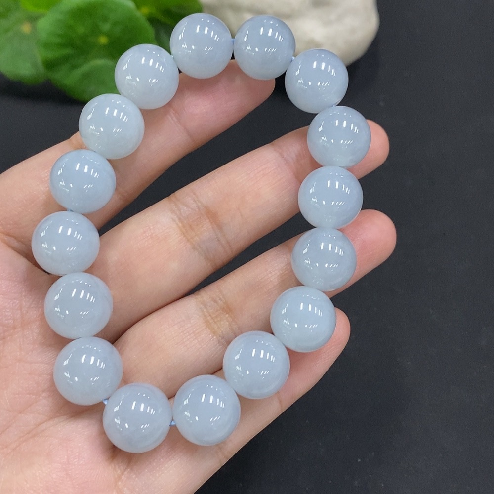 F35125674 Jadeite Beaded Necklace Approx. 12.6mm Total Weight Approx. 56g