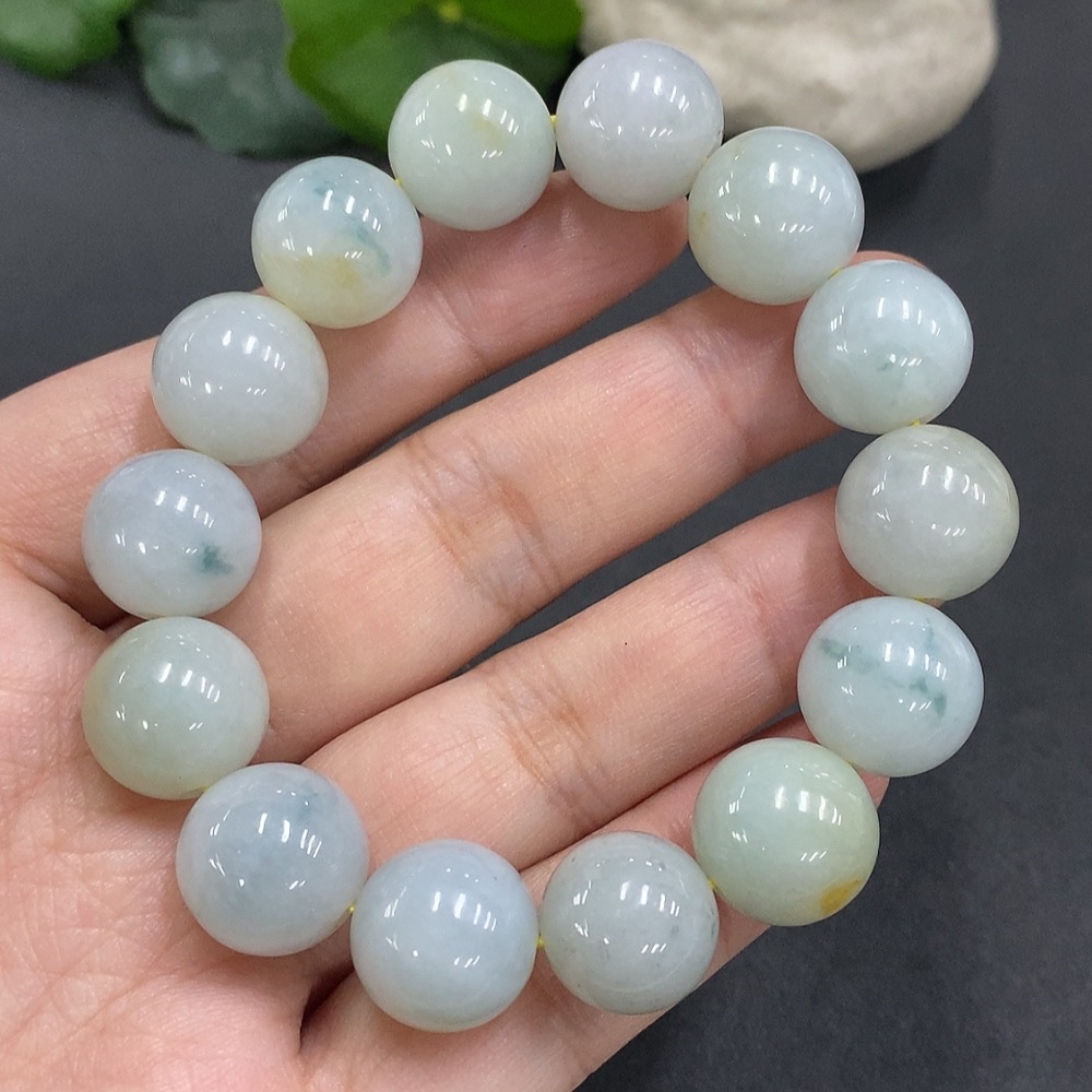 F15578753 Jadeite Beaded Necklace Approx.13.5mm Total Weight 64.069g