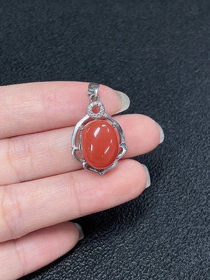 C34007538 South Red Agate Pendant Non-Gold Total Weight Approx. 3.33g