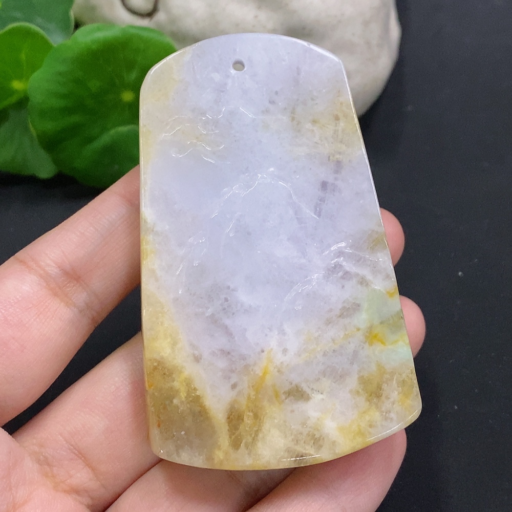 F32824536 Jadeite Landscape Pendant Total Weight Approximately 104.4g (Color Origin Undetermined) (Containing Other Mineral Components)