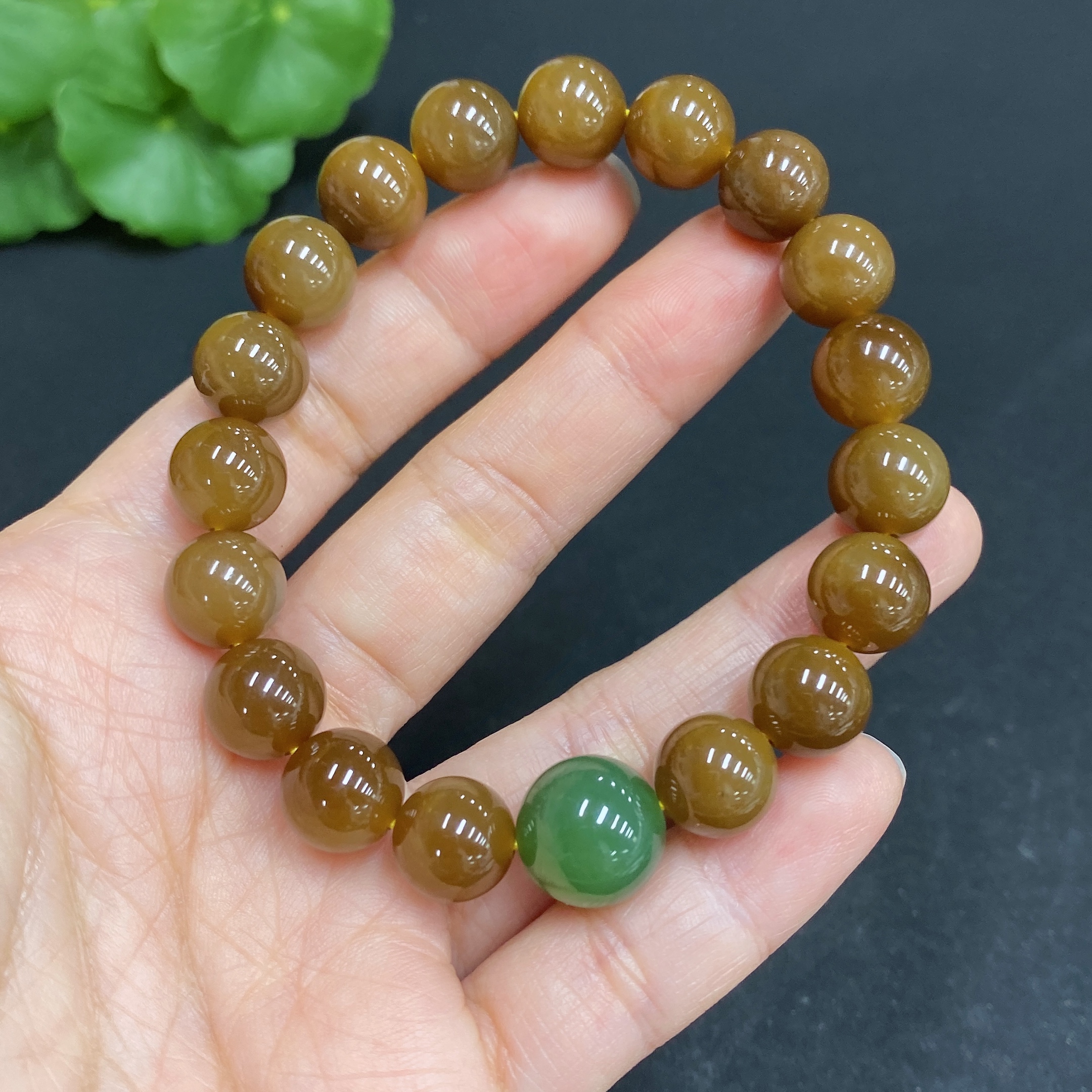 H29328062 Hetian Jade Bracelet, Approx. 9.8mm, Total Weight Approx. 30.2g