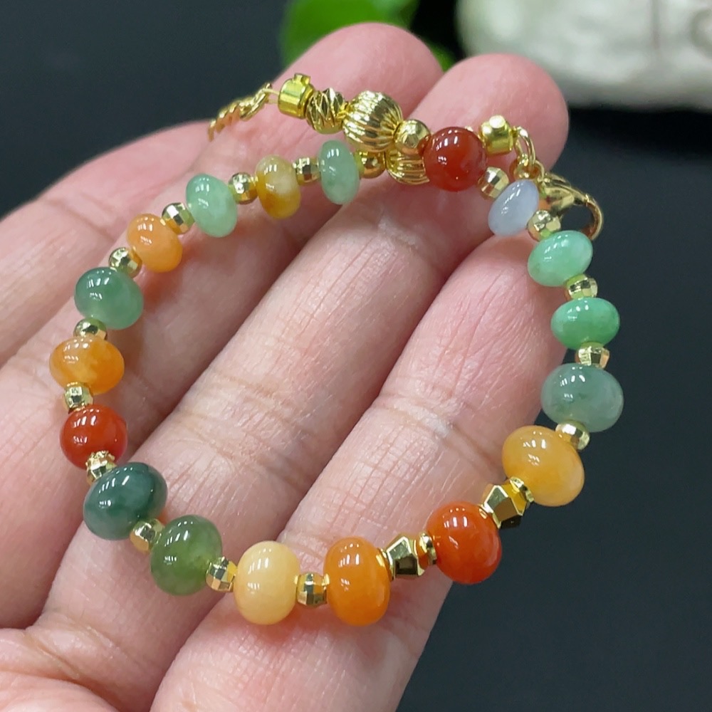 F35171466 Jadeite Bracelet Max. 7mm Approx. Total Weight 8.92g Non-Gold