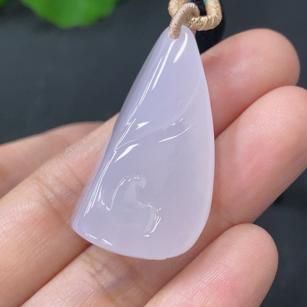 F31587525 Jadeite Pendant Enlightenment Total Weight Approx. 11.6g with Rope