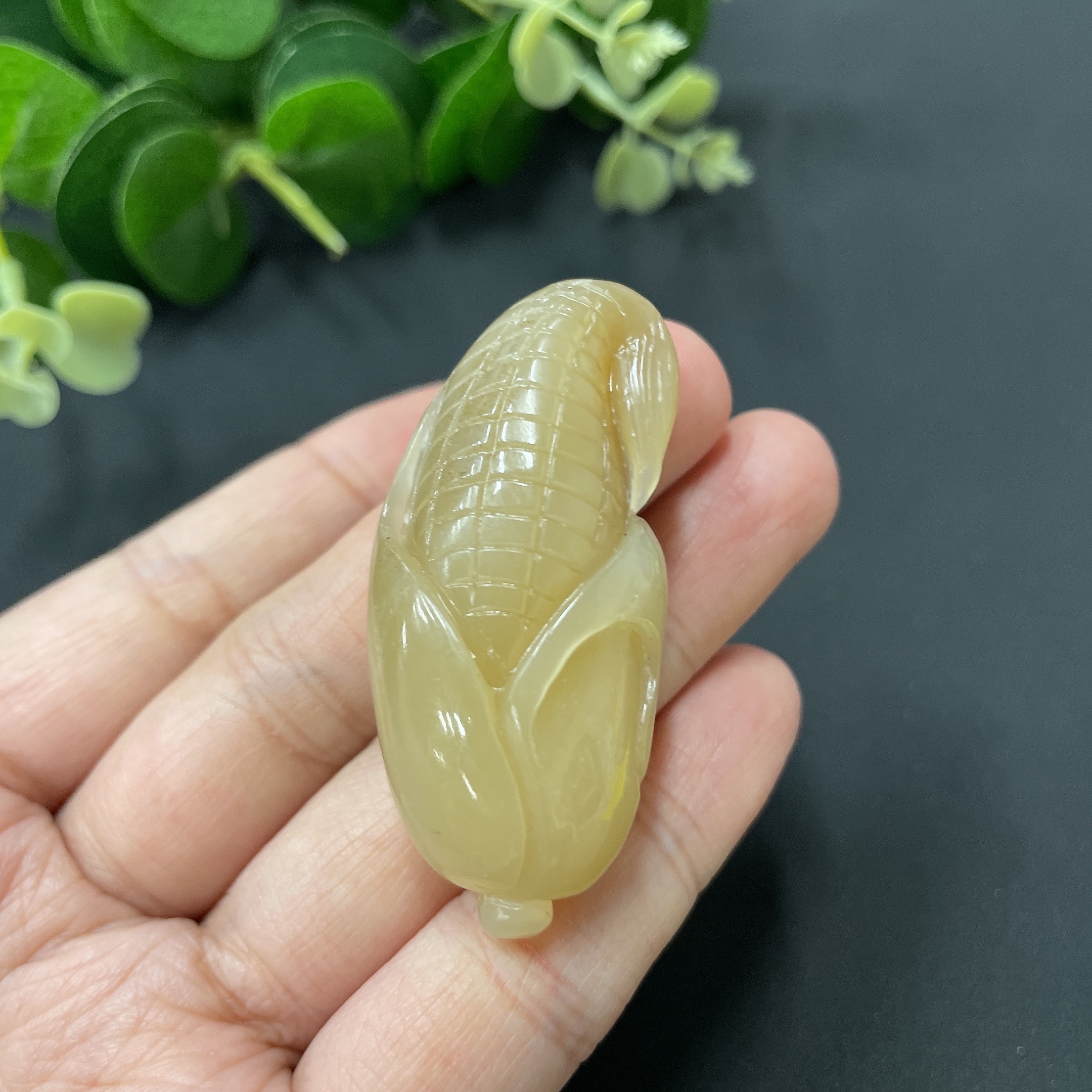 H10029625 Hetian Jade Corn Pendant, Total Weight 24.2g