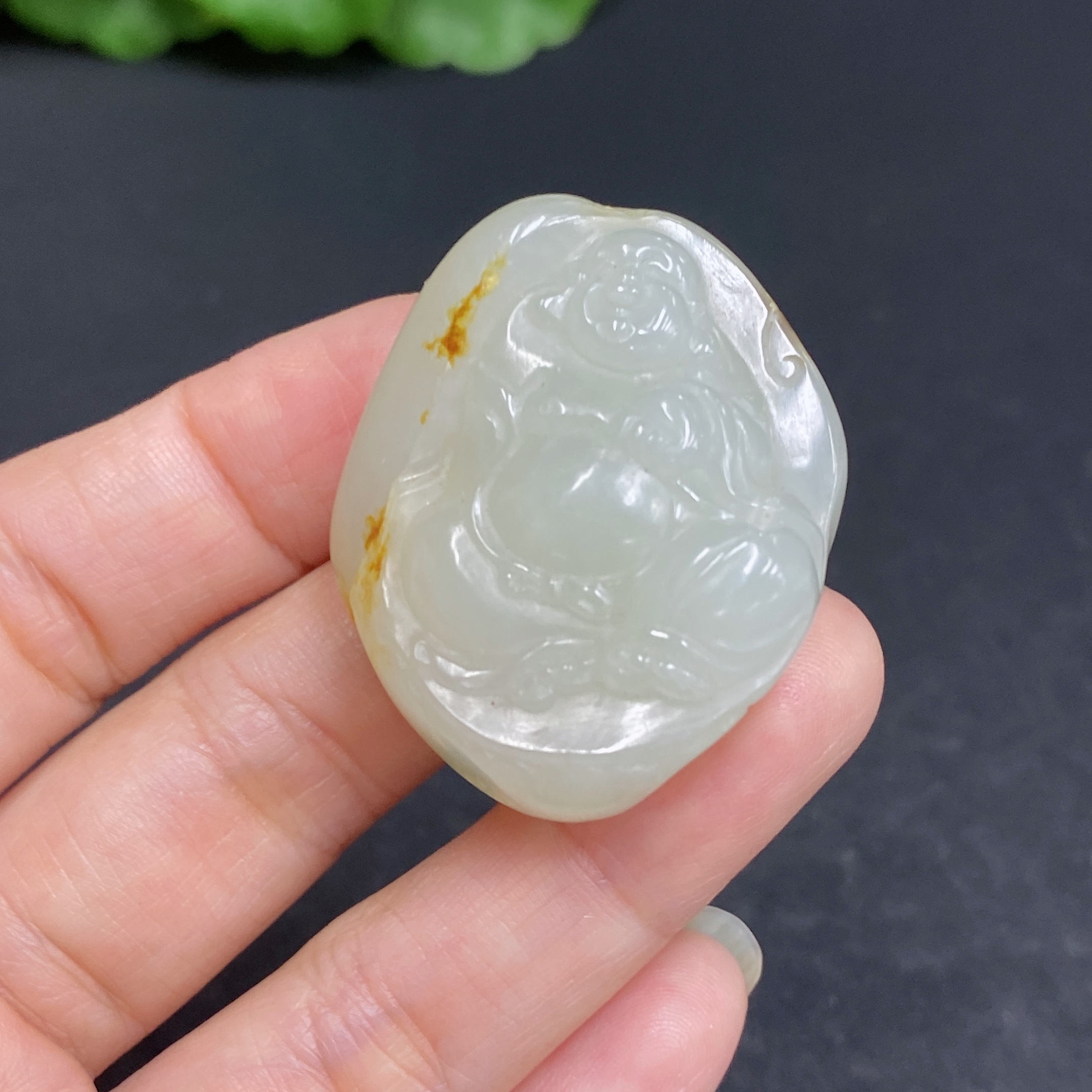 H33880223 Hetian Jade Pendant Buddha Total Weight Approx. 25.5g Undetermined Skin Color Origin