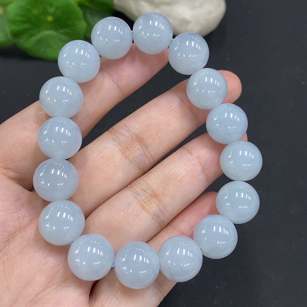 F35125674 Jadeite Beaded Necklace Approx. 12.6mm Total Weight Approx. 56g