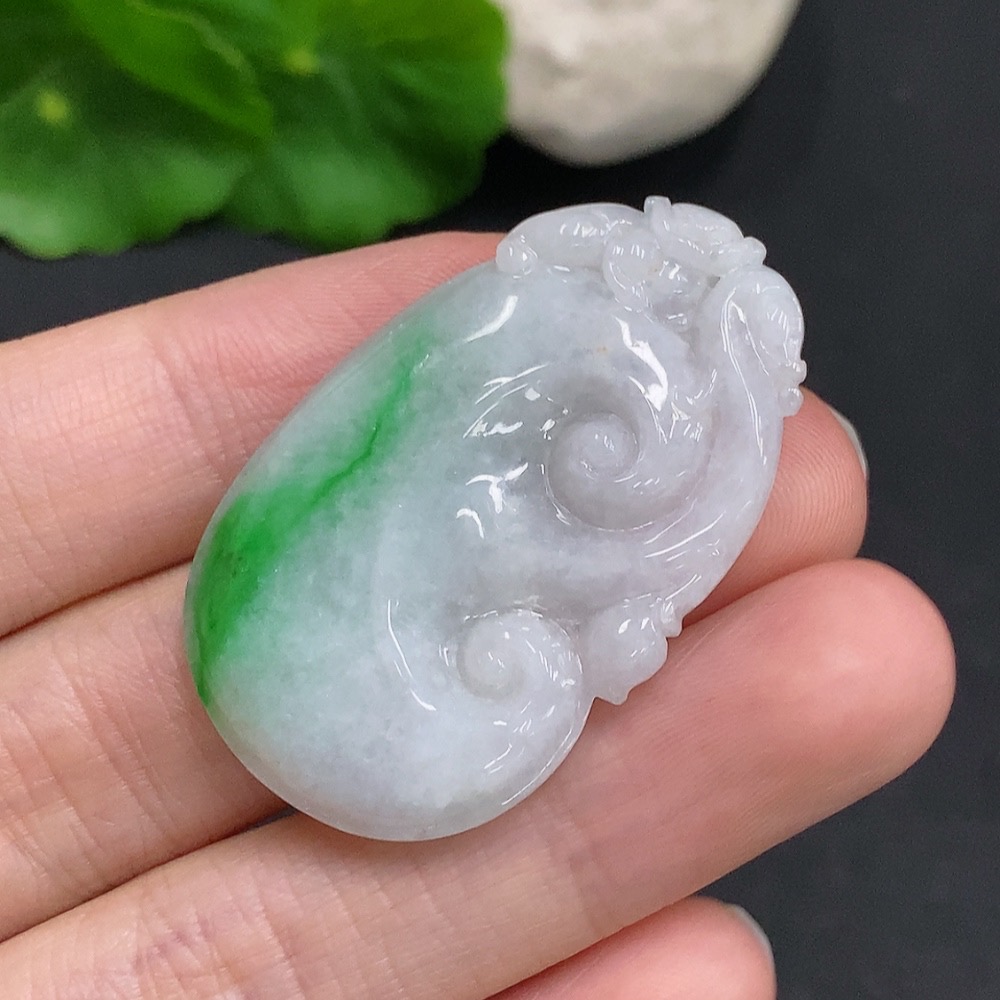 F33940561 Jadeite Ruyi Pendant Total Weight Approx. 10.7g