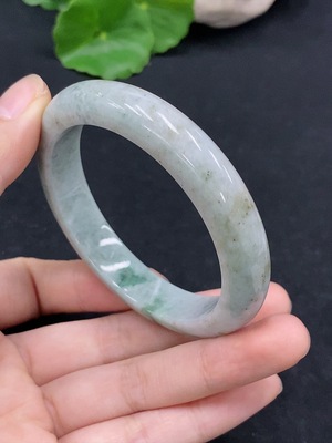 F32695434 Jadeite Round Bracelet Size 54.3 Containing Other Mineral Components Total Weight Approx. 48.94g