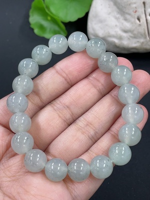 F42972966 翡翠珠链  卡10.3mm左右 货品总重约35.9g