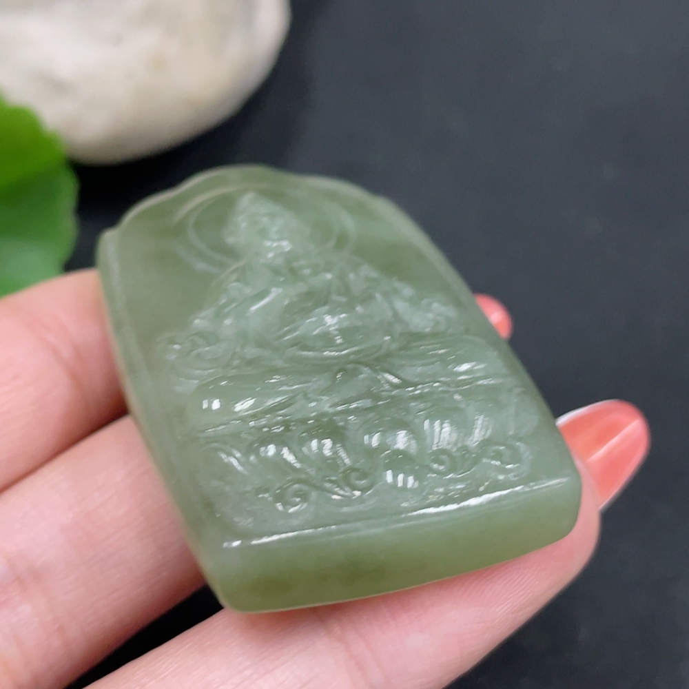 H35083923 Hetian Jade Pendant Guanyin Total Weight Approx. 37.8g
