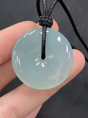 F34963724 Jadeite Pendant Safety Buckle Total Weight Approx. 14.26g with Rope