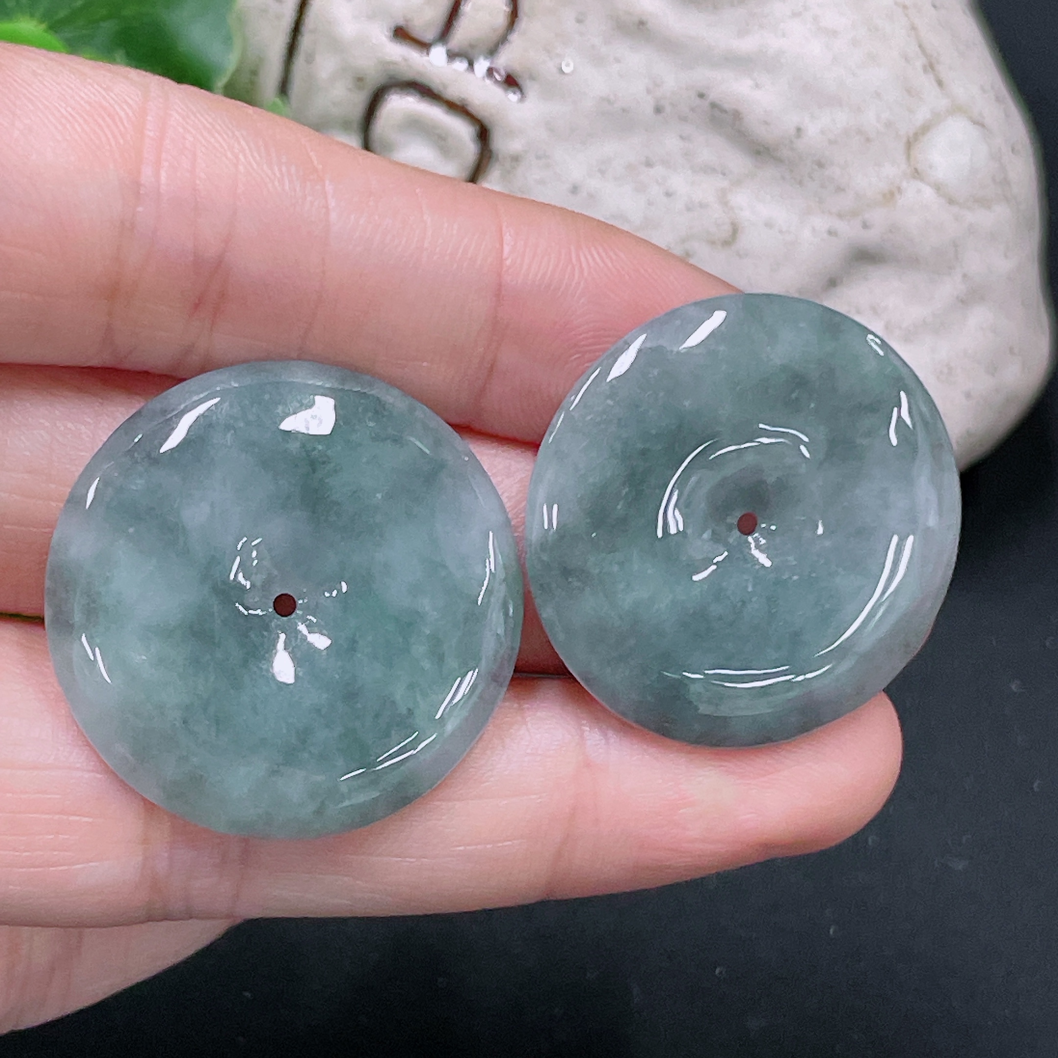 F33865648 Jadeite Pendants Sell as a Lot