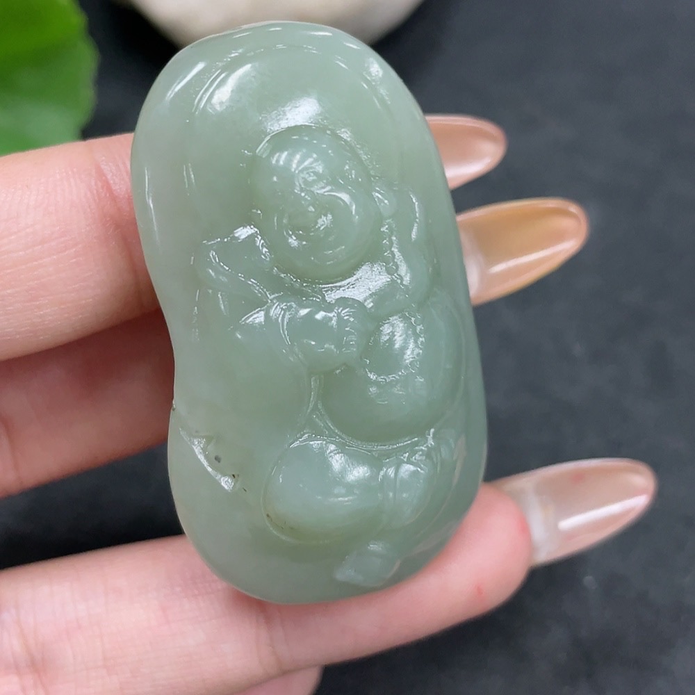 H32823659 Hetian Jade Pendant Buddha Total Weight Approx. 32.9g