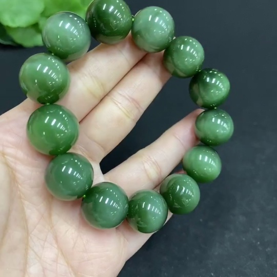 H34037274 Hetian Jade Jasper Bracelet Approx. 15.8mm Total Weight Approx. 78.6g