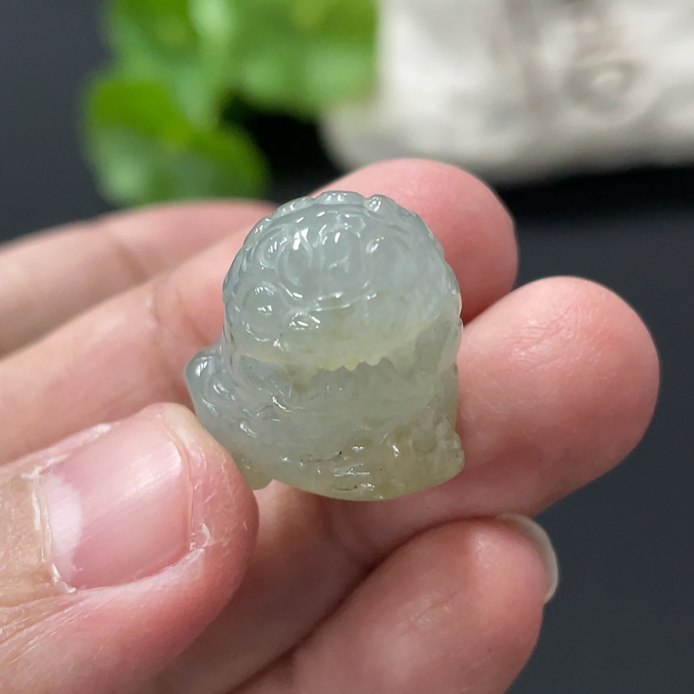 F34999770 Jadeite Stone Lion Pendant Total Weight Approx.9.25g