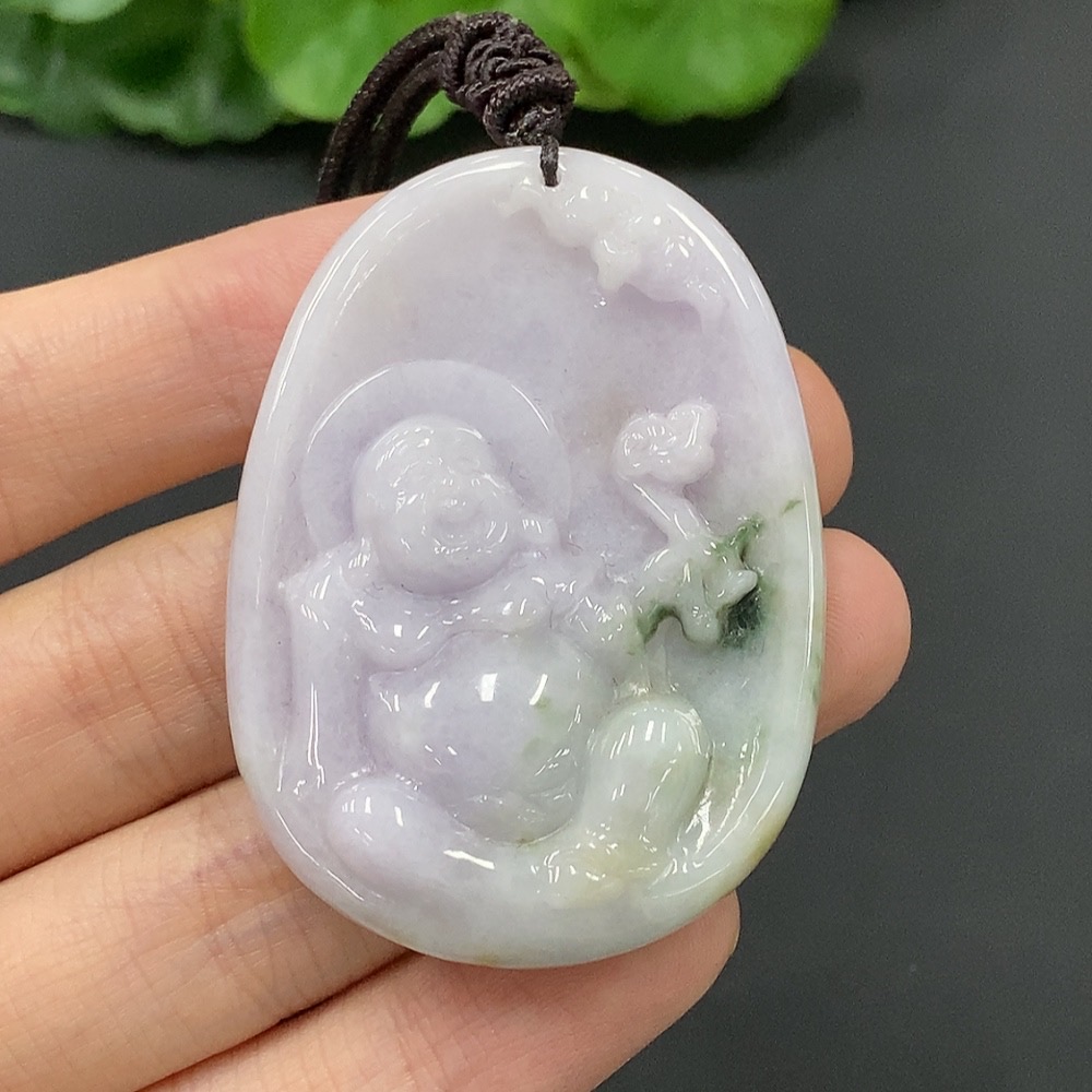 F08444540 Jadeite Buddha Pendant