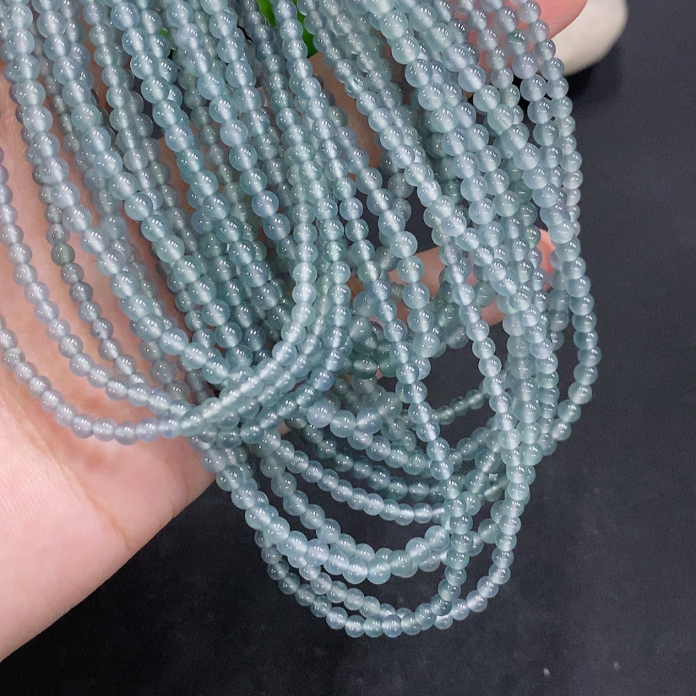 F33856447 A batch of 9 jadeite bead bracelets