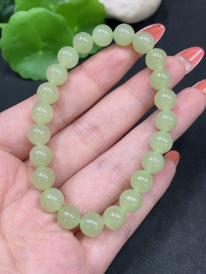 H35084498 Hetian Jade Bracelet, approx. 8mm, total weight approx. 18.4g