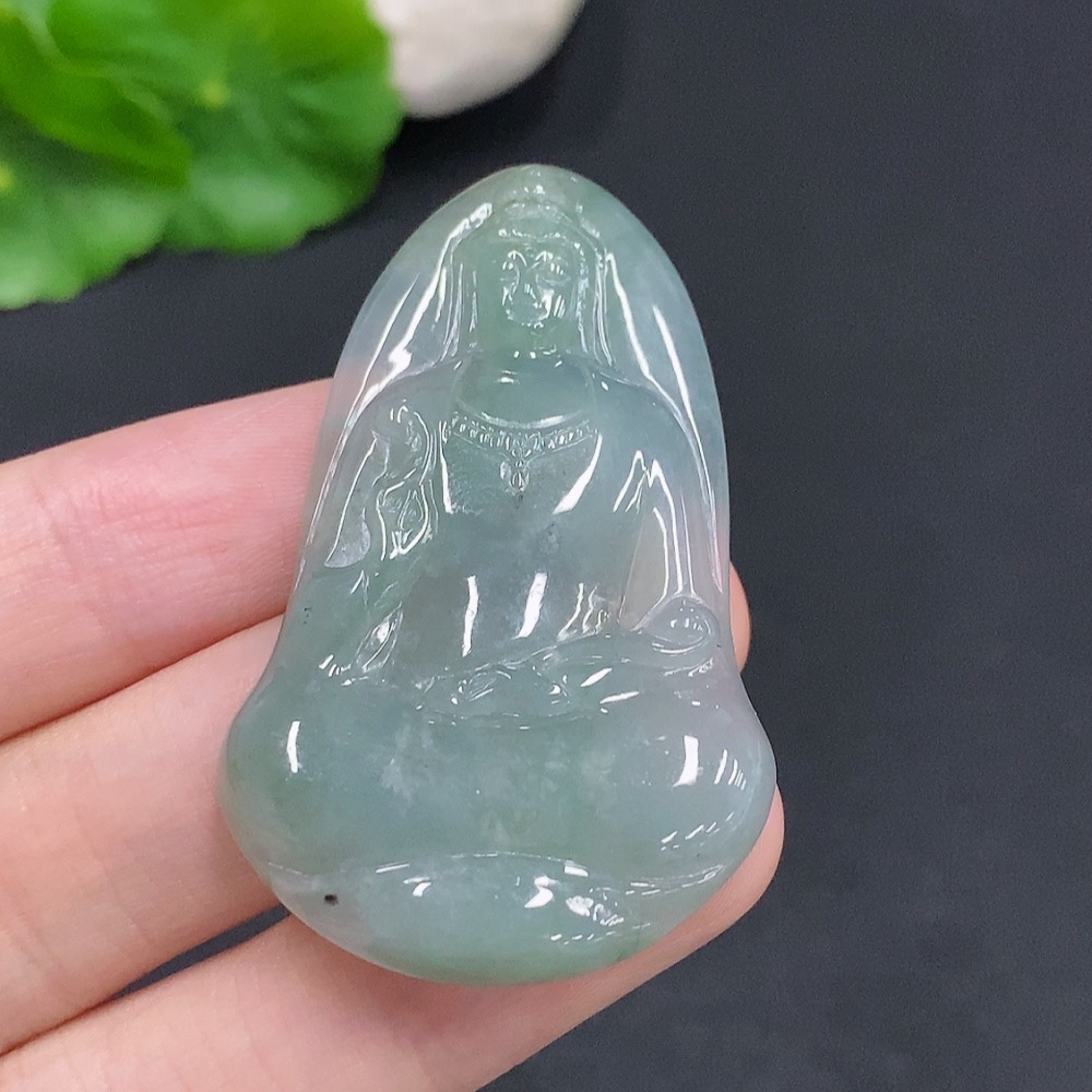 F31607271 Jadeite Guanyin Pendant, Total Weight Approx. 13.7g