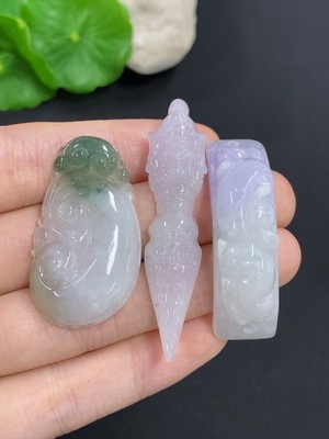 F45341280 翡翠挂件+手牌一手走
