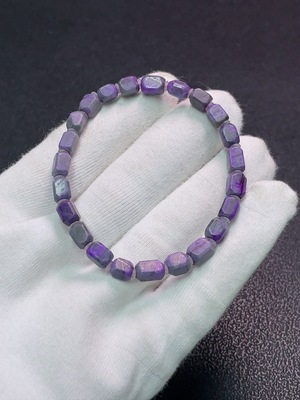 C33869409 Sugilite Bracelet with Other Mineral Components Purple Only Total Weight Approx. 8.52g Size About 5.2mm (Including Minerals)
