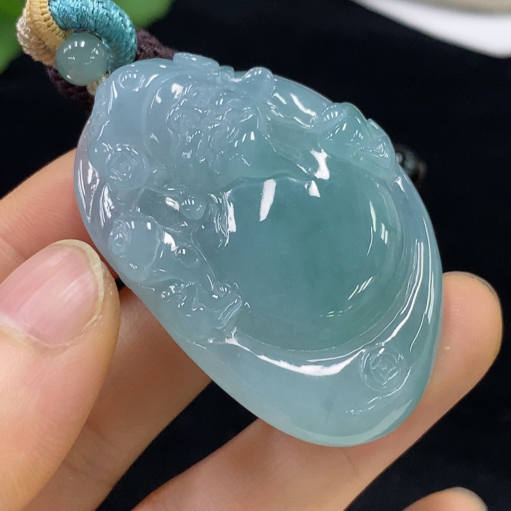 F31599831 Jadeite God of Wealth Pendant