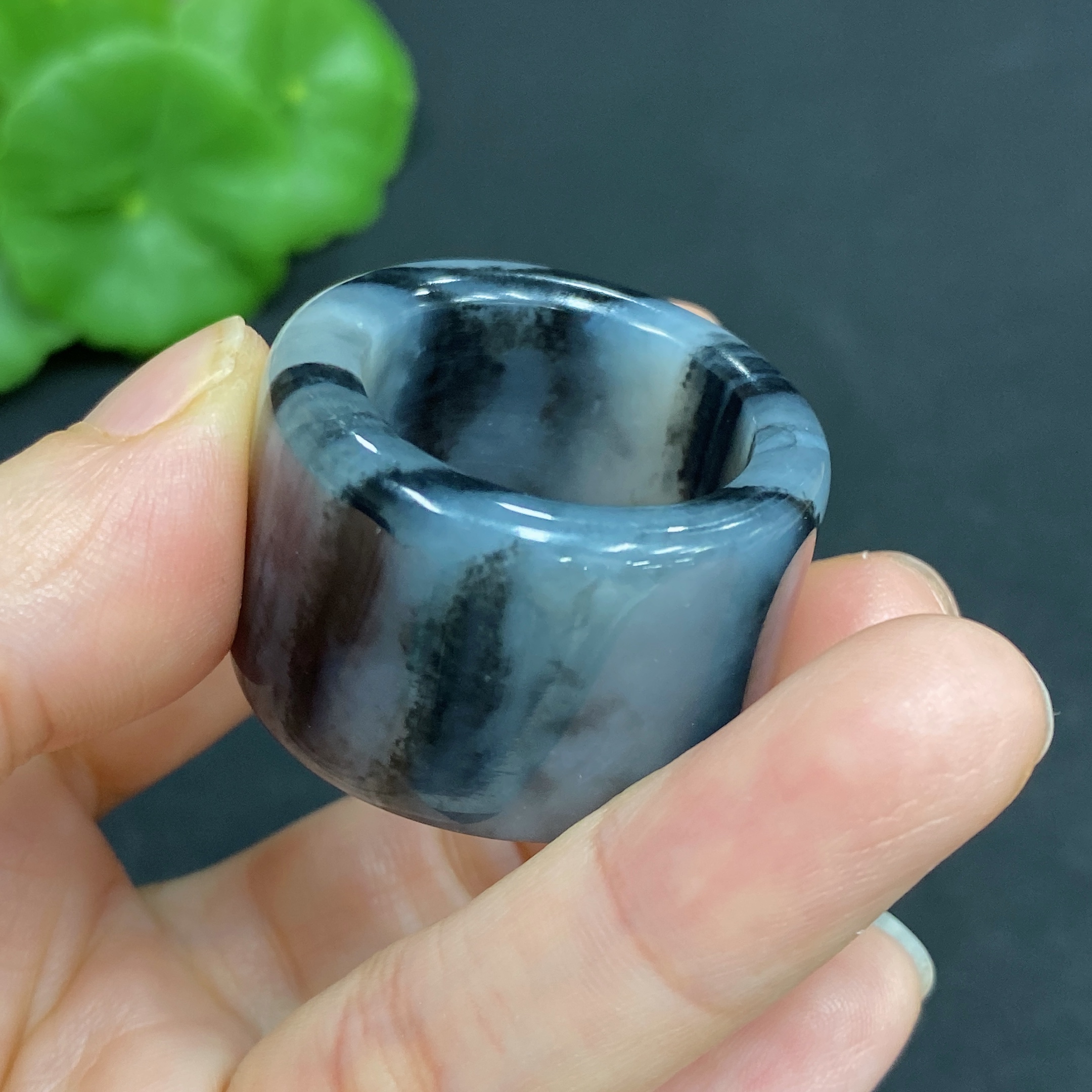 H30517350 Hetian Jade Thumb Ring Size 29 Total Weight Approx. 24.9g