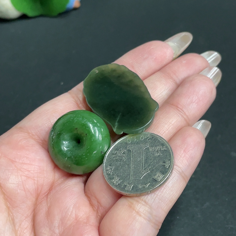 H29359610 Hetian Jade Pendant Guanyin Peace Ring Total Weight Approx. 21.9g