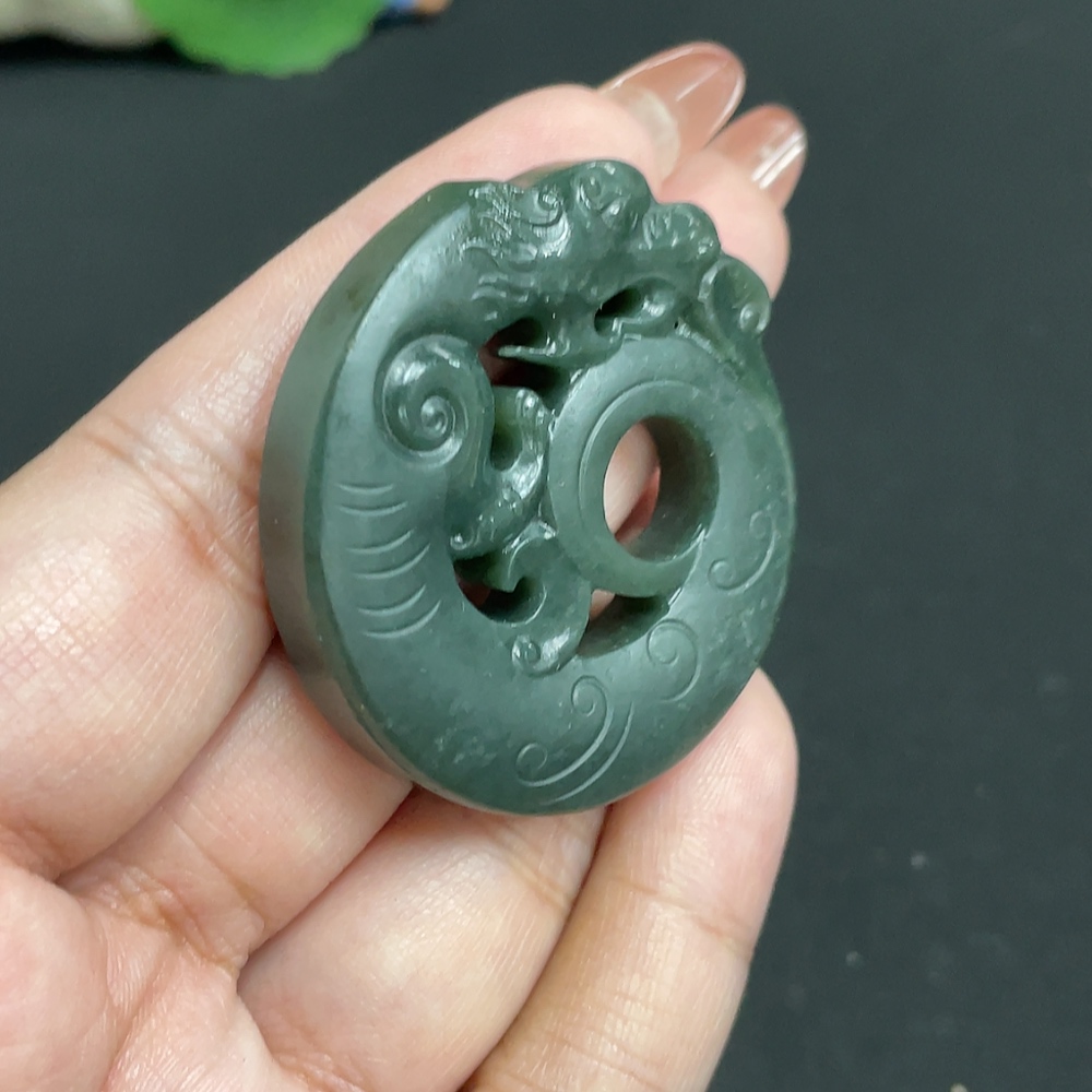 H35101728 Hetian Jade Pendant Antique Style Total Weight Approx. 26.8g