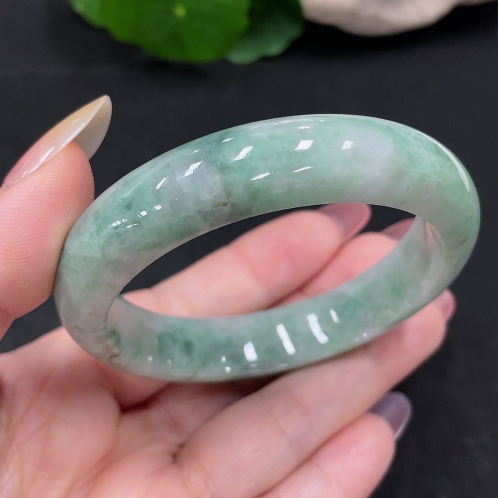 F34012090 Jadeite round bracelet size 52.7 total weight approx. 50.3g