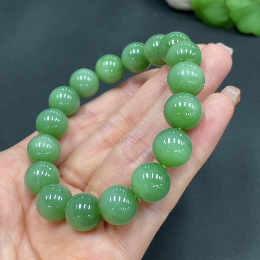 H23656608 Hetian Jade Bracelet Approx. 11.7mm Total Weight Approx. 46.2g