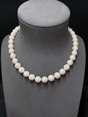C34989596 Pearl Beaded Necklace Non-Gold Total Weight Approx. 70.1g Size 10.4-11mm