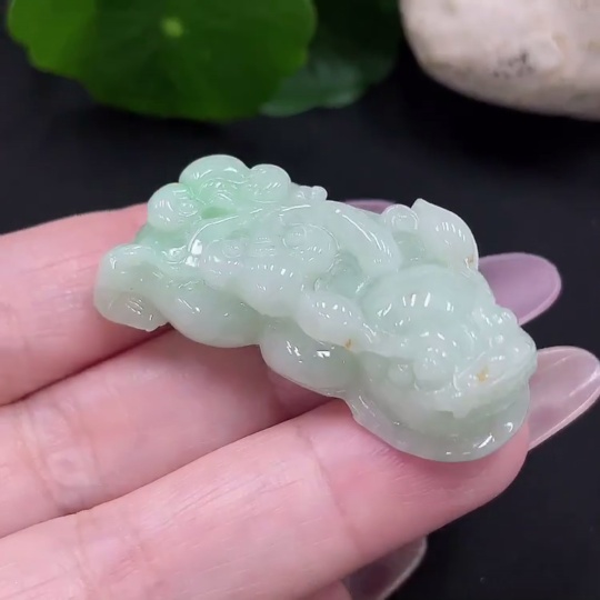F35127986 Jadeite Pixiu Pendant, Total Weight Approximately 20g