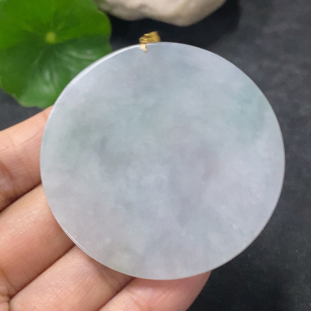 F34031421 Jadeite Plain Pendant 18k Total Weight Approx.26.62g