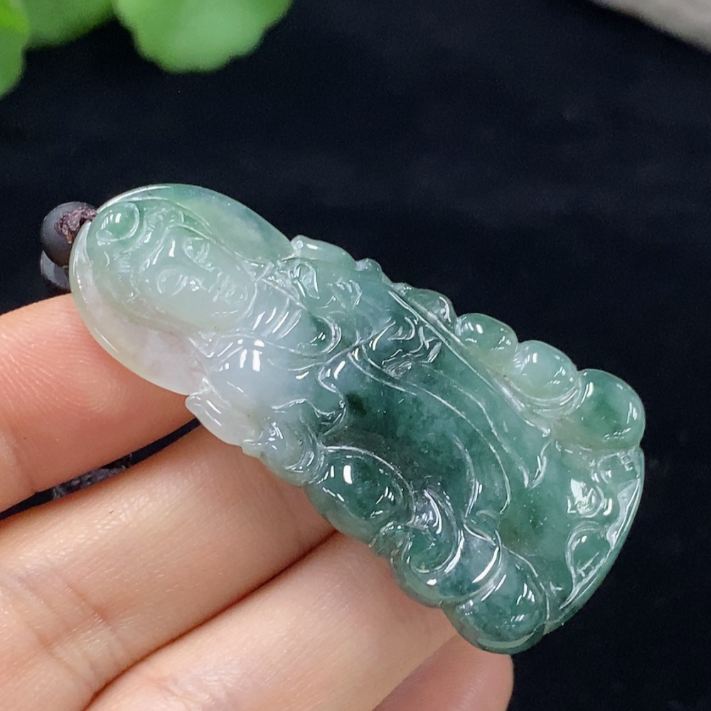 F30501727 JadeitePendant Avalokiteshvara Total Weight Approx.14.28g