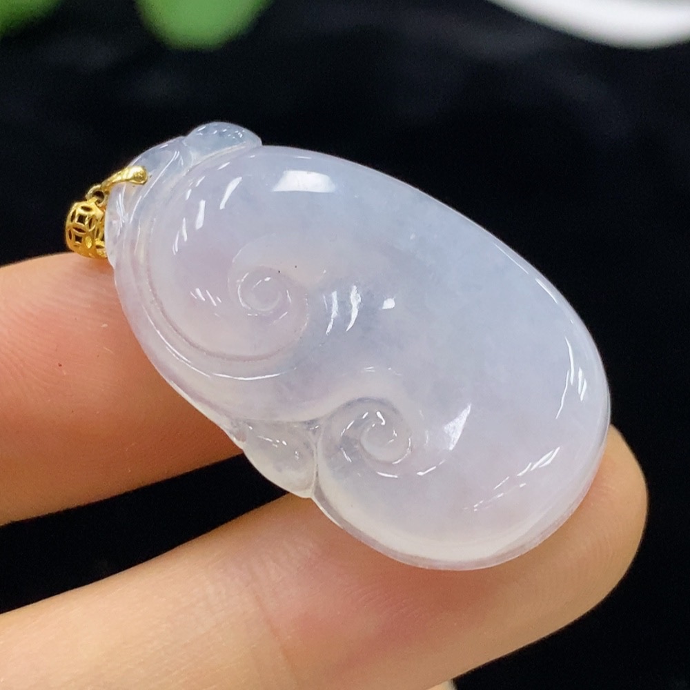 F34948965 Jadeite Ruyi Pendant 18k Total Weight Approx. 6.7g