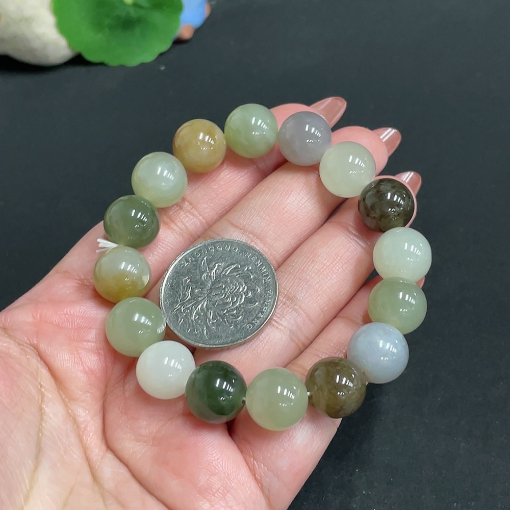 H34004806 Hetian Jade Bracelet, Approx. 11.9mm, Total Weight Approx. 42.8g