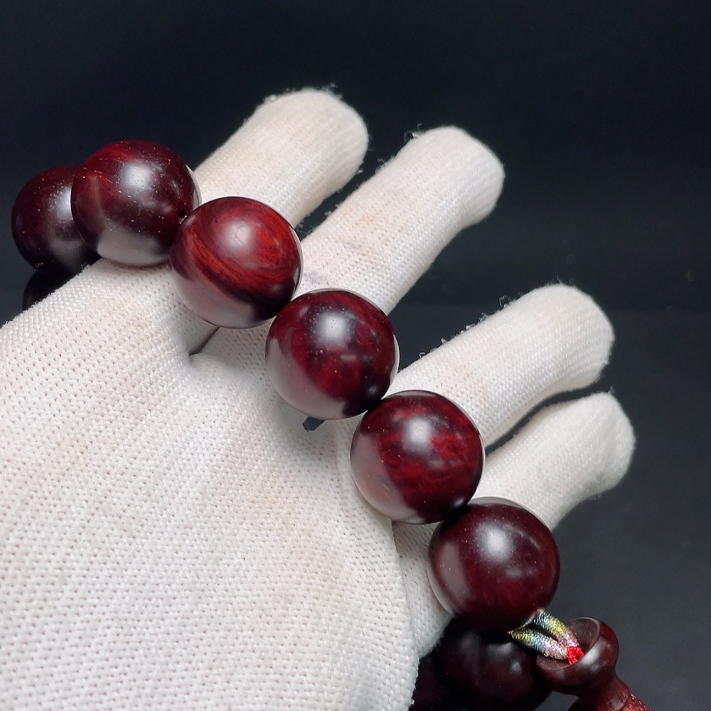W28240237 Small-Leaf Sandalwood Bead Bracelet, Total Weight Approx. 52.3g, Size ~17.9mm