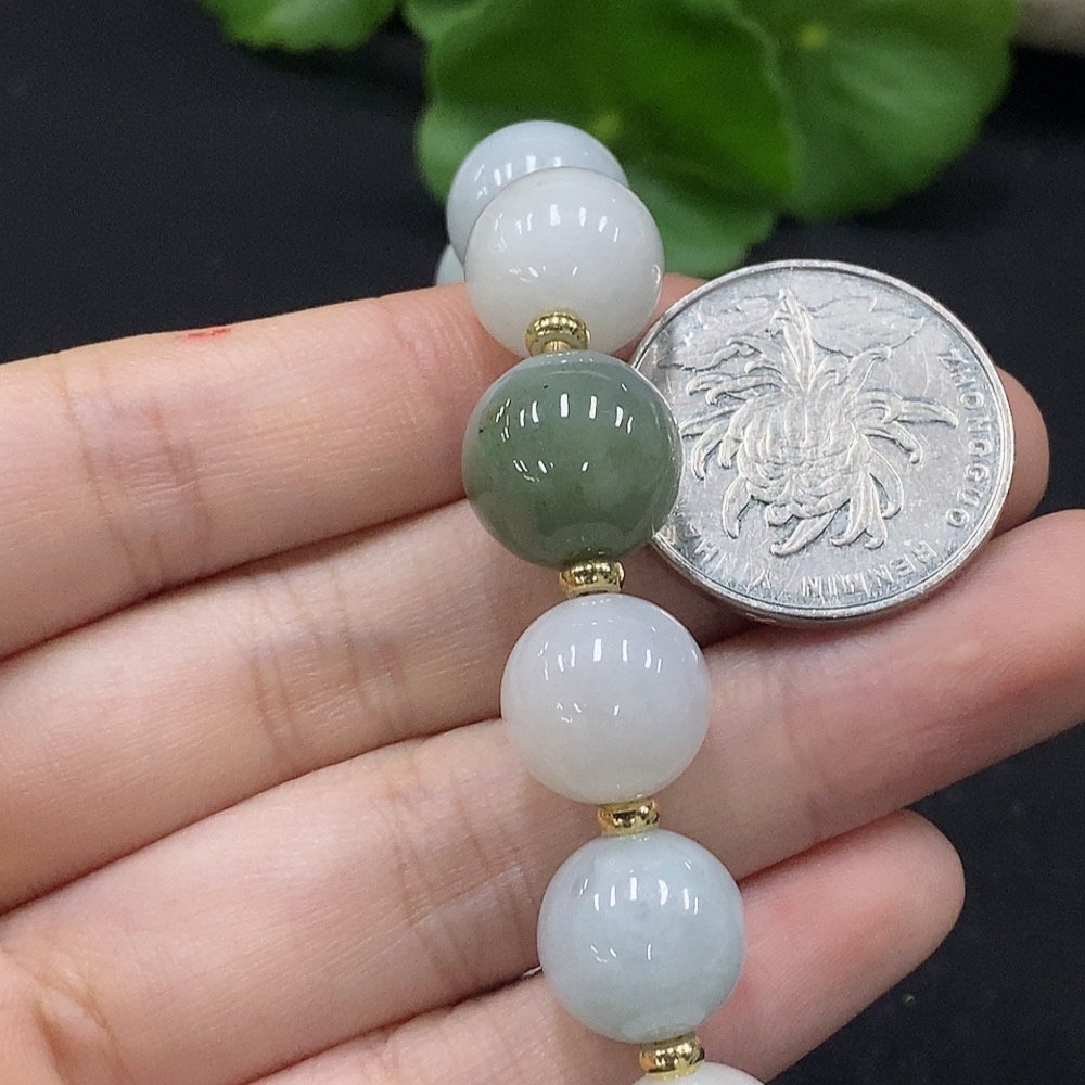 F34028598 Jadeite Bracelet Approx. 12/13mm Non-Gold-Inlaid Total Weight Approx. 56.38g