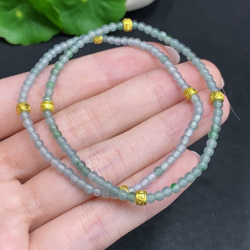 F34022504 Jadeite Bracelet Sell as a Lot Non-Gold Inlaid