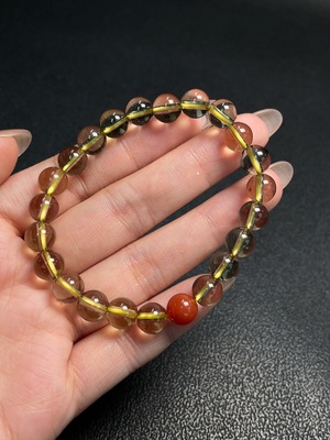 C31576930 Crystal Bracelet, Approx. 8mm Beads, Total Weight Approx. 16.36g, Non-Natural Accent Stones Considered